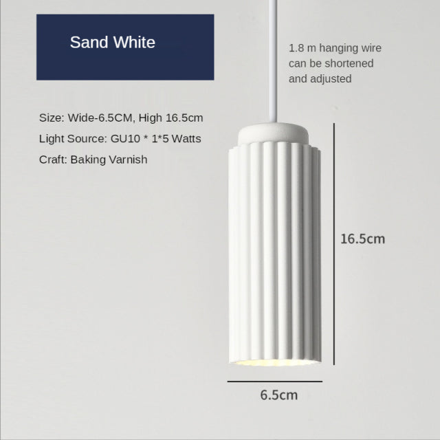 Modern LED Suspension Light with Colorful Tube Shade Kinna