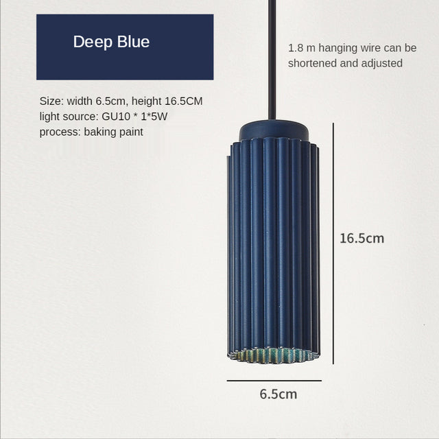Modern LED Suspension Light with Colorful Tube Shade Kinna