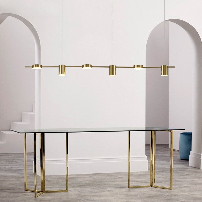 Modern LED Chandelier with Multiple Metal Spots - Ainoa
