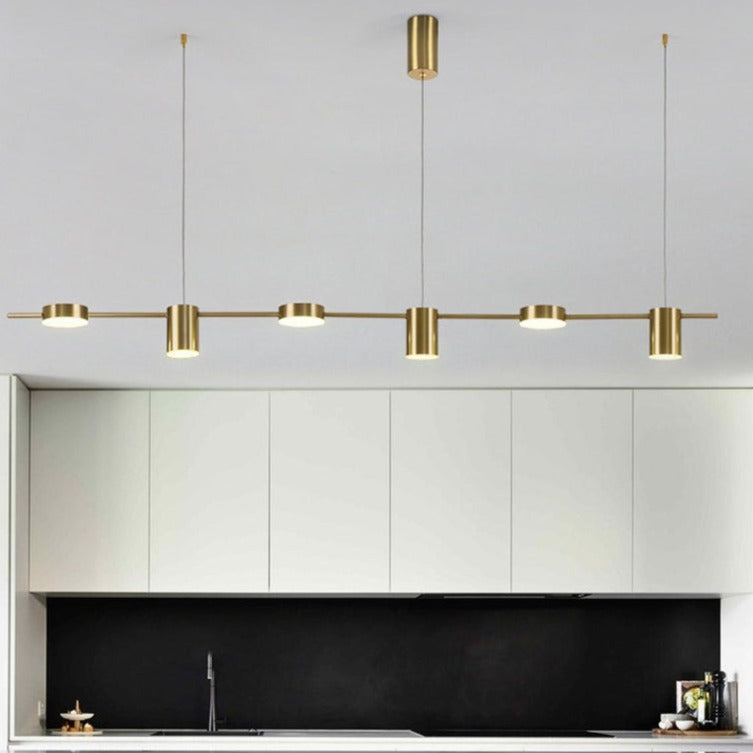 Modern LED Chandelier with Multiple Metal Spots - Ainoa