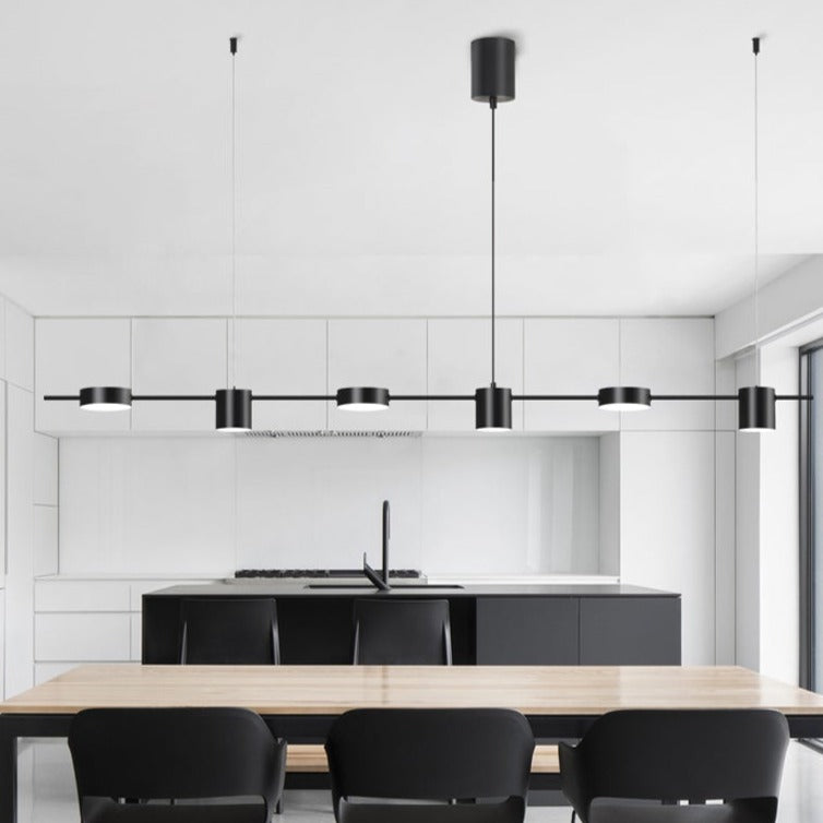Modern LED Chandelier with Multiple Metal Spots - Ainoa