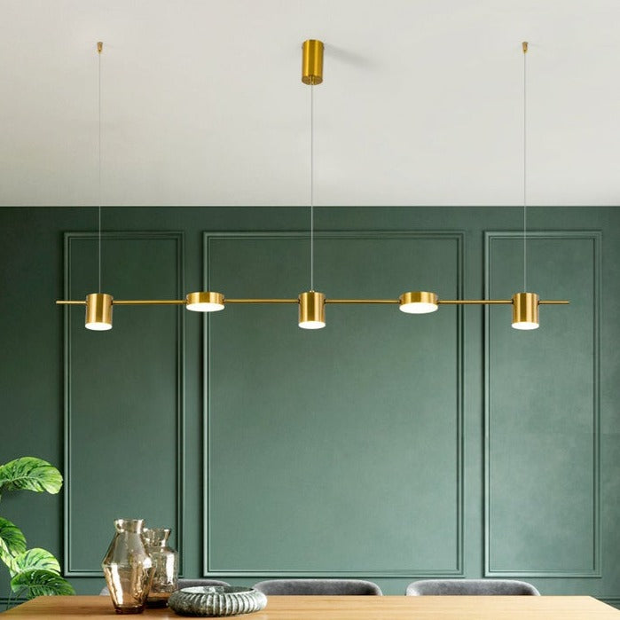 Modern LED Chandelier with Multiple Metal Spots - Ainoa
