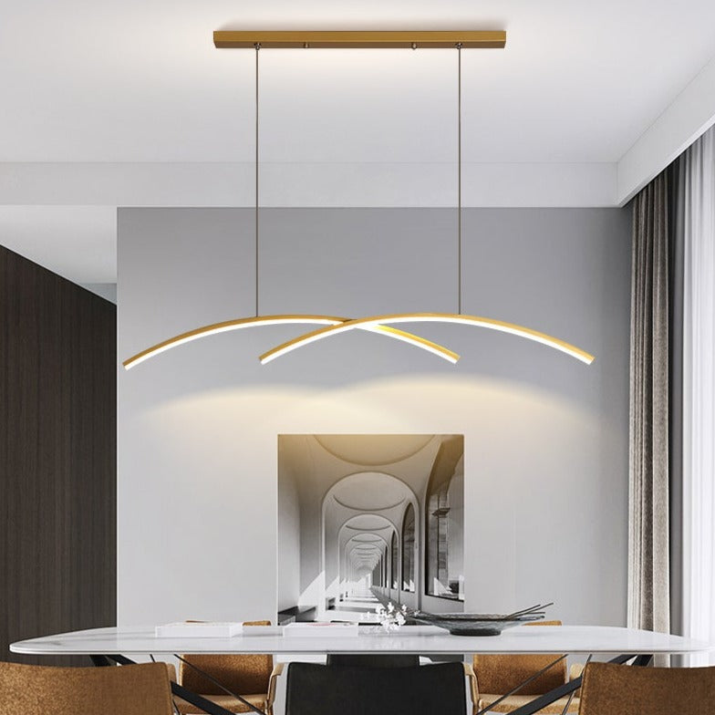 Roxanna Metallic Arc-Shaped LED Pendant Light