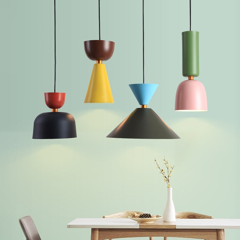 Colorful Nordic Topaz Shade LED Suspension Design