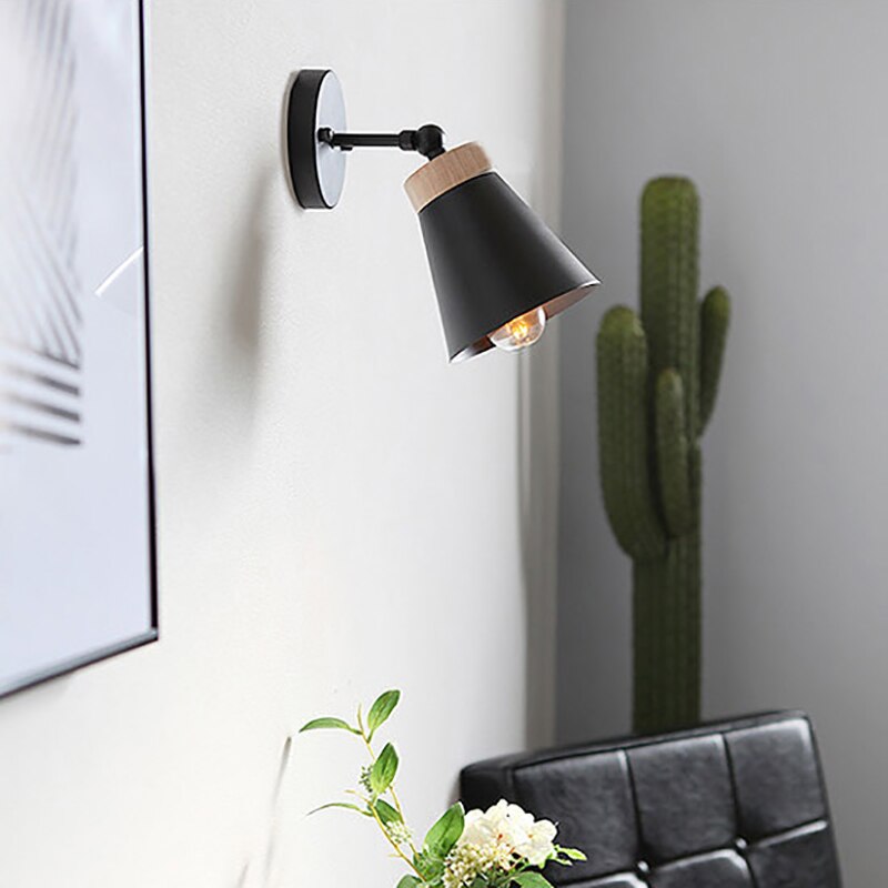 Modern Wall Sconce with Colorful Cone Shade Eddy