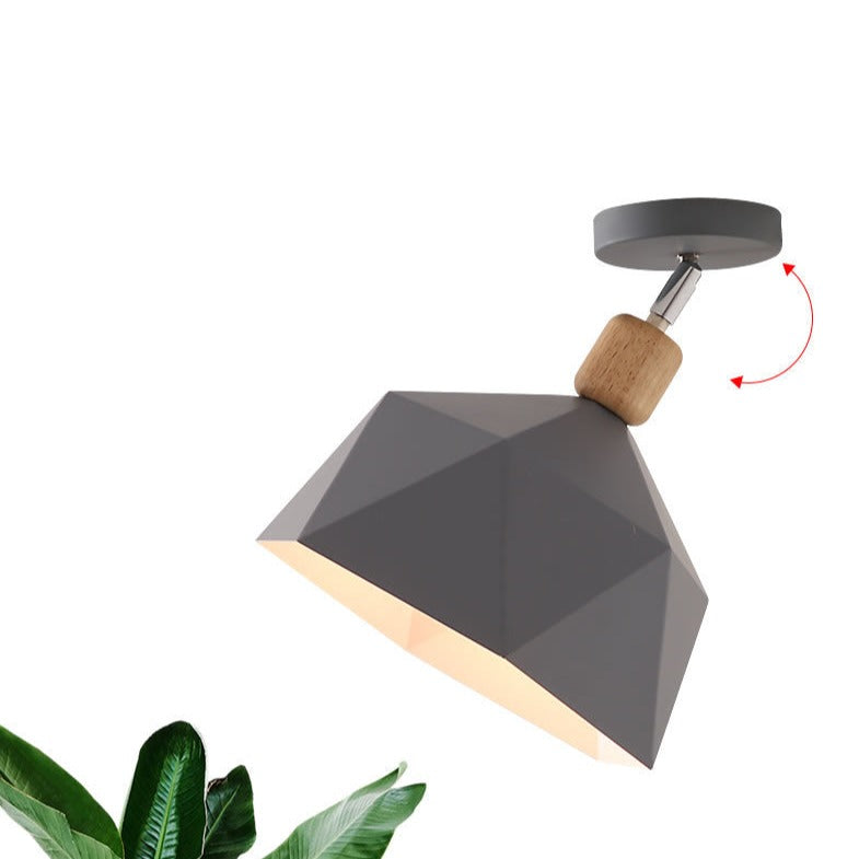 Modern LED Ceiling Light with Metal Shade - Garino