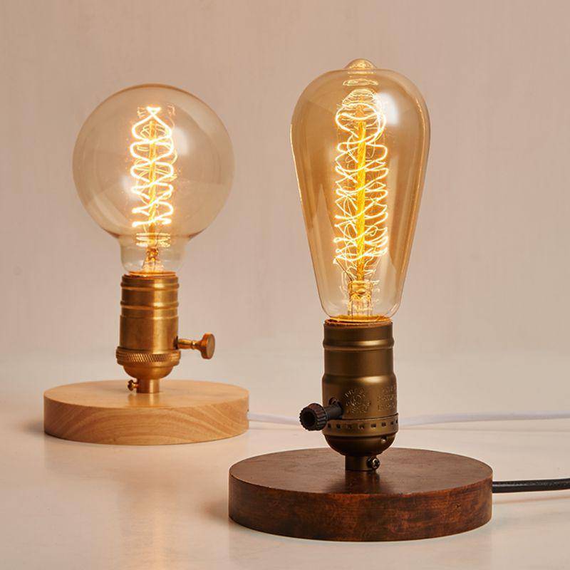 Vintage Edison Coffee Table Lamp