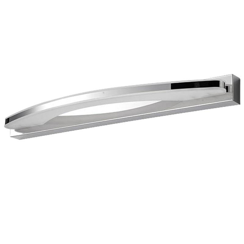 Chrome LED Wall Sconce for Mirror and Bathroom, Rounded Design