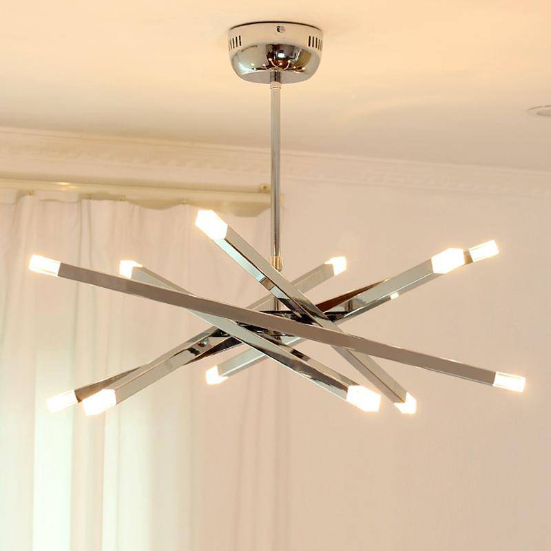 Chrome Bar Design Hanging Chandelier