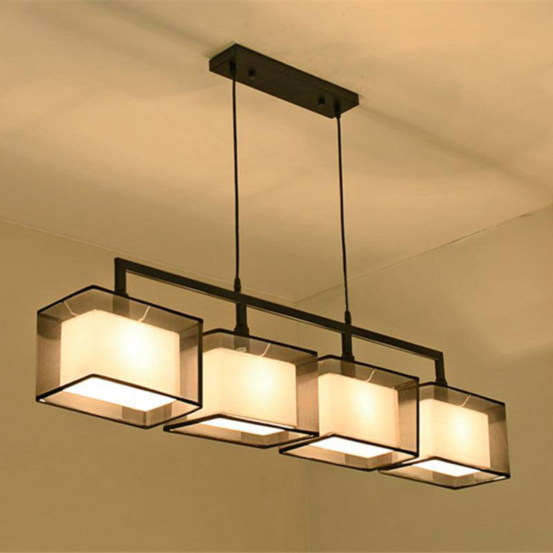 Nordic Style Cube Suspension Light with Multiple Lamps