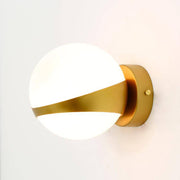 Gold Wall Sconce with Ball Accent