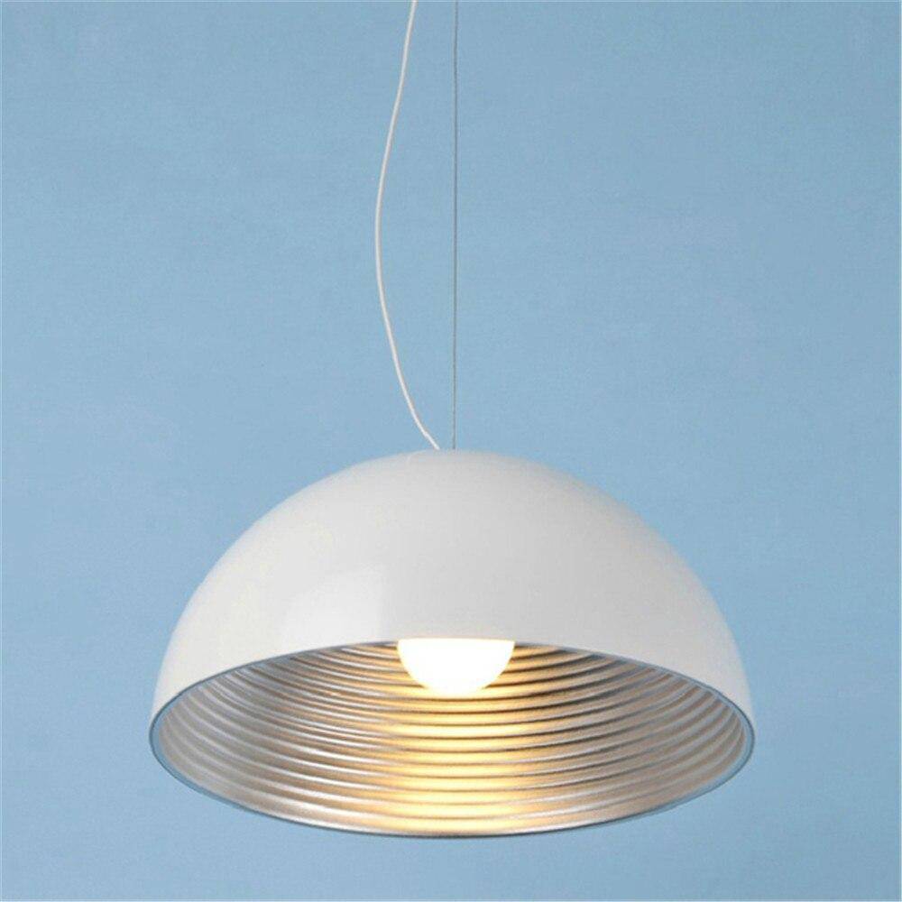 LED Suspension Light with Round Metal Shade - Loft Style