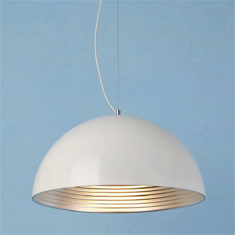 LED Suspension Light with Round Metal Shade - Loft Style