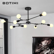 LED Pendant Light with Black Branch Design
