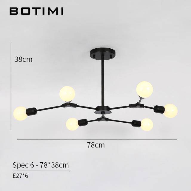 LED Pendant Light with Black Branch Design