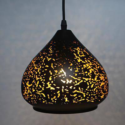 Black Etched LED Pendant Light