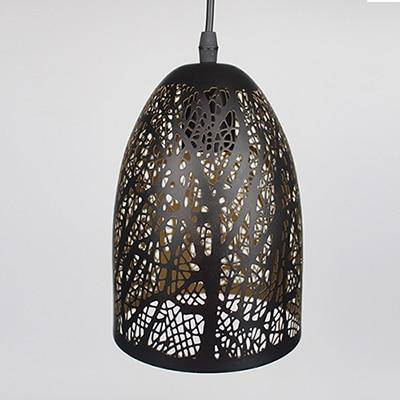 Black Etched LED Pendant Light