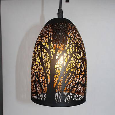 Black Etched LED Pendant Light