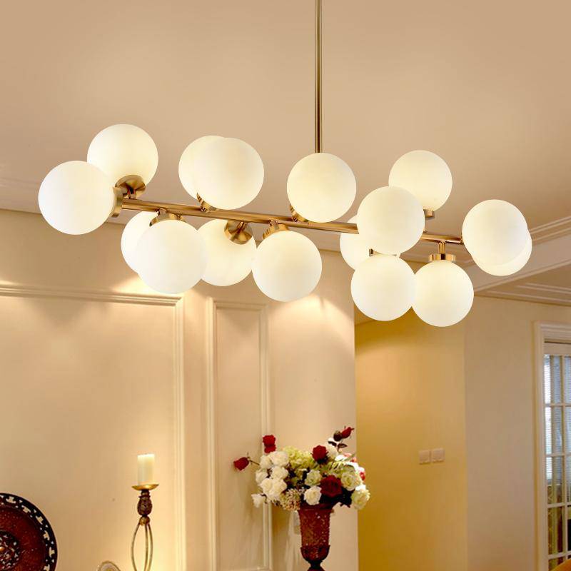 LED Branch Design Chandelier with Glass Balls (Black or Gold)
