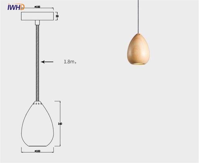 Vintage Wooden LED Pendant Light Design