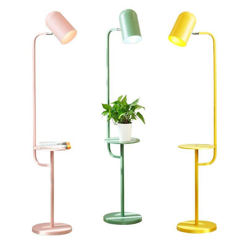 Modern LED Floor Lamp with Colorful Table