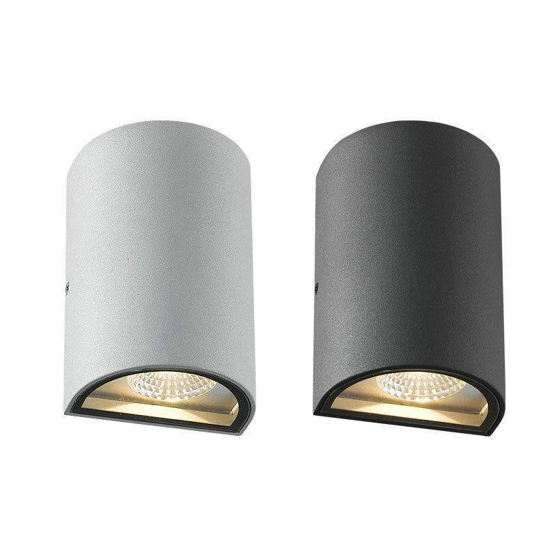 Round Design LED Outdoor Wall Sconce in Aluminum