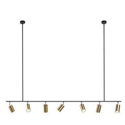 LED Chandelier with Adjustable Gold Spotlights