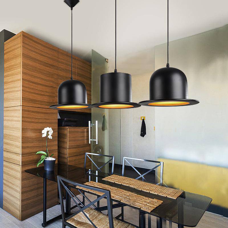 Jazz Hat Shaped Aluminum Pendant Light Fixture