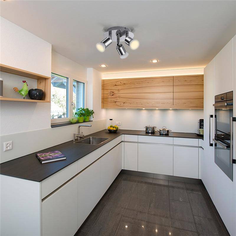 Modern Chrome LED 3-Spot Ceiling Light