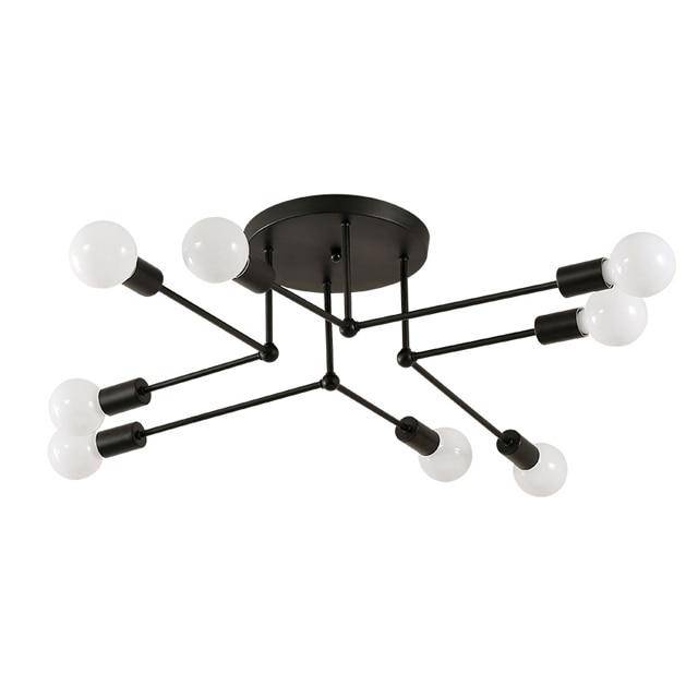 Retro Metal Ceiling Light Fixture with Multiple Bulbs