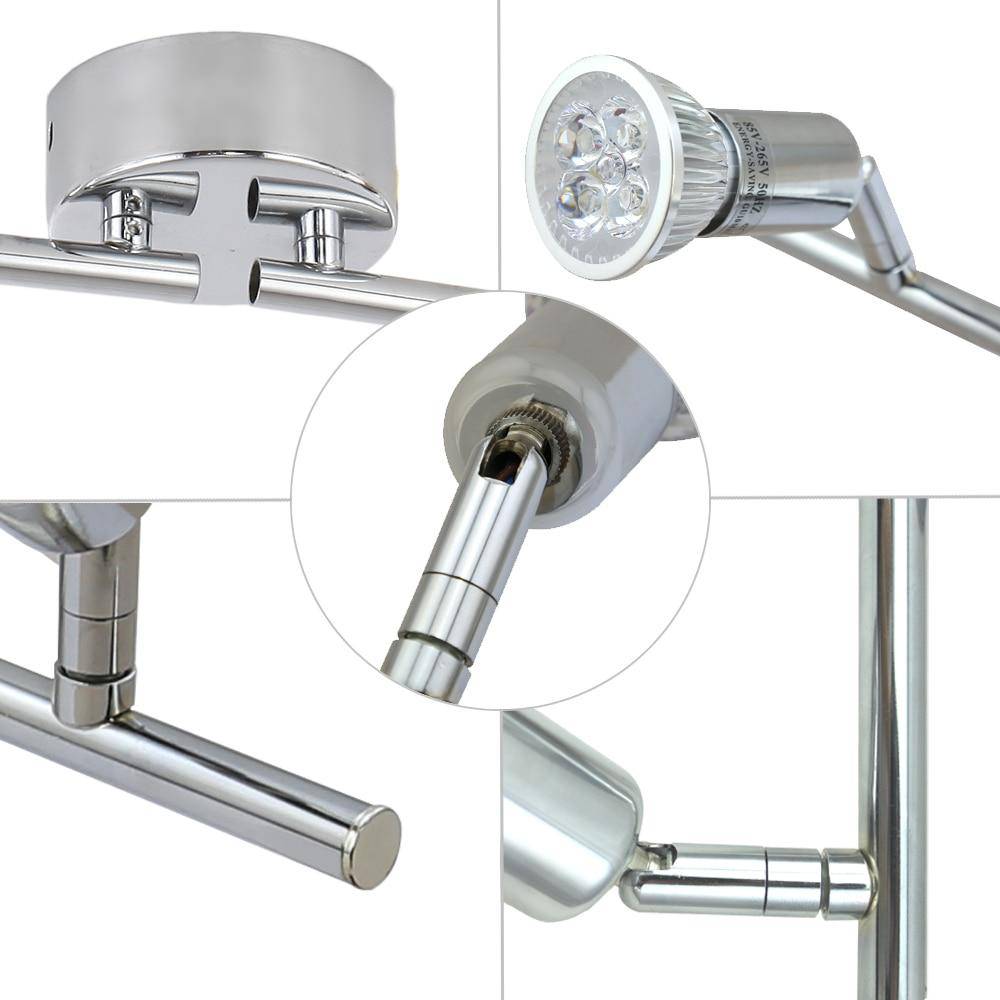 Chrome LED Spot Bar Ceiling Light for Indoor Use
