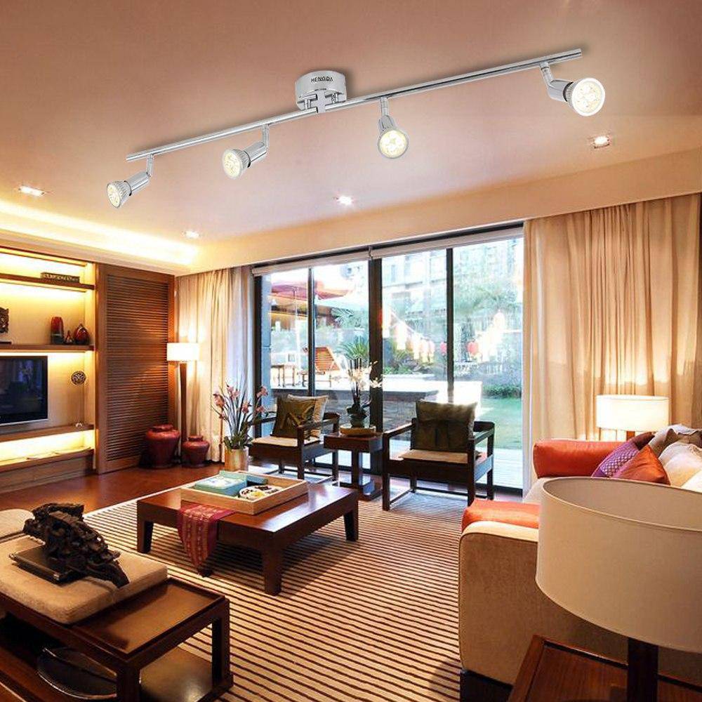 Chrome LED Spot Bar Ceiling Light for Indoor Use
