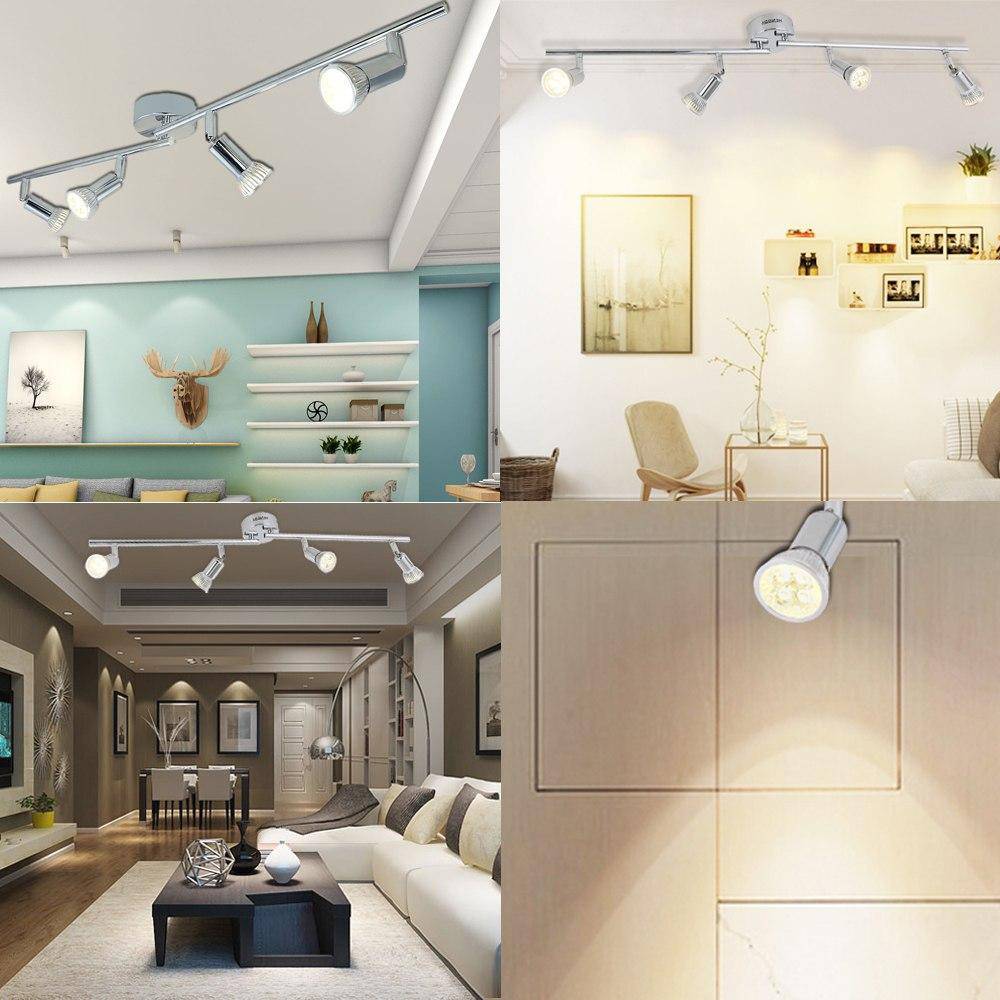 Chrome LED Spot Bar Ceiling Light for Indoor Use