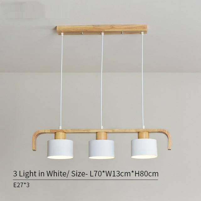 Modern LED Wood Pendant Light with Shade (Multiple Colors)