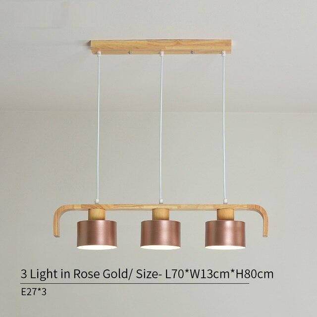 Modern LED Wood Pendant Light with Shade (Multiple Colors)