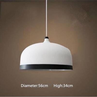 Round Metal Shade LED Suspension Light with Gold Edges - Loft Style