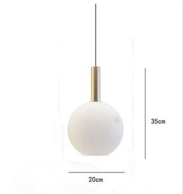 Modern LED Pendant Light with White Oval Shade and Gold Metal Loft Design