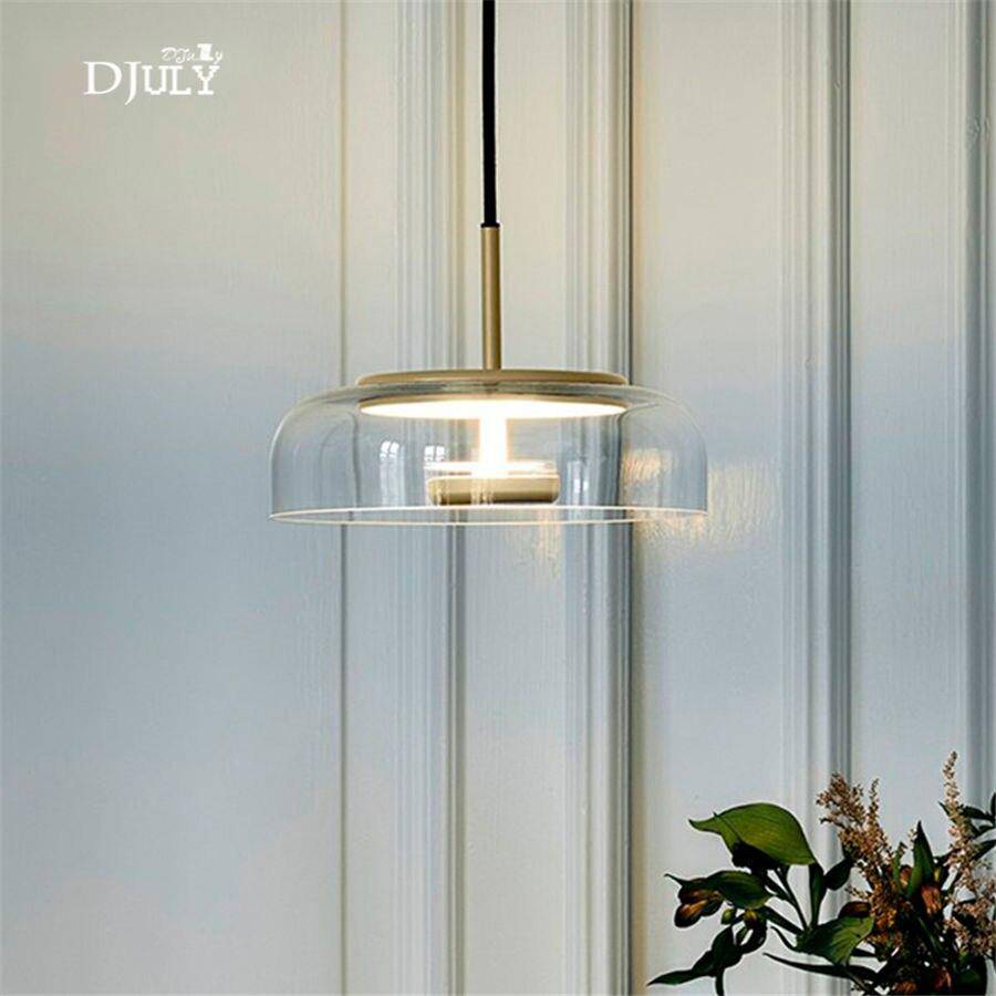 LED Suspension Light with Glass Shade and Luxury Finishes