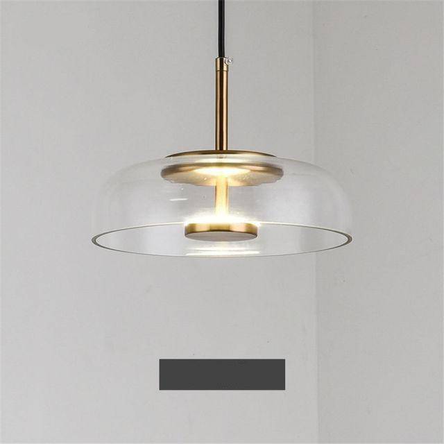LED Suspension Light with Glass Shade and Luxury Finishes