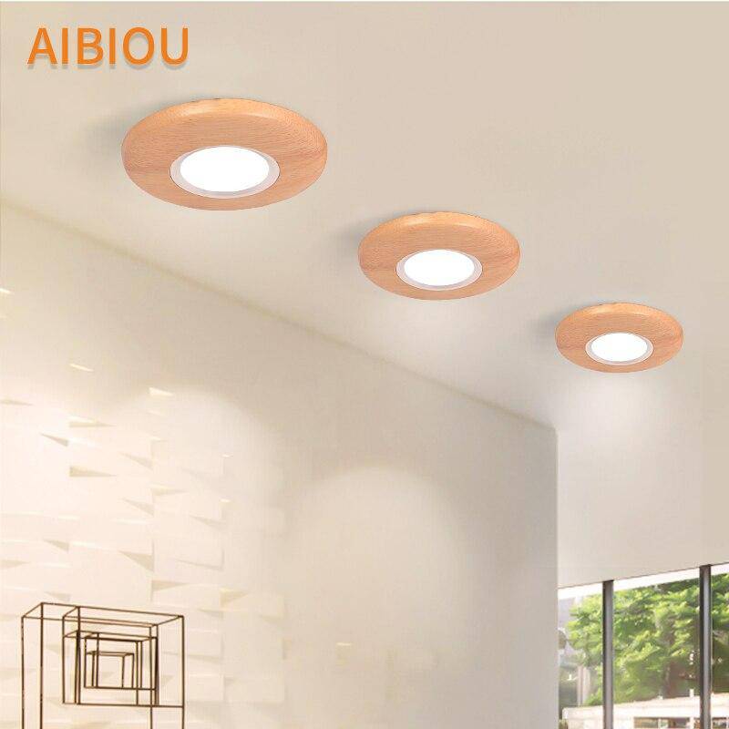 Aibiou Wooden LED Spot Ceiling Light