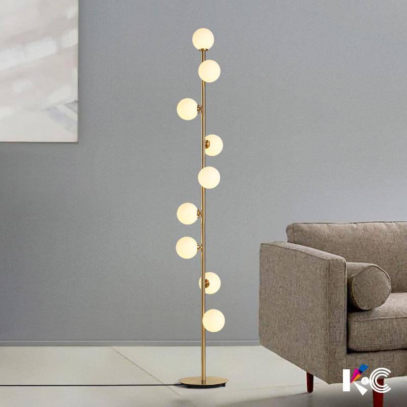 Modern LED Floor Lamp with Multiple Glass Balls