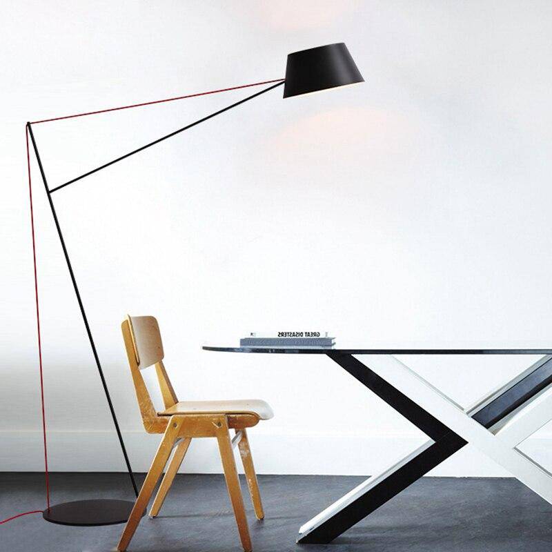 Black Modern Floor Lamp Long