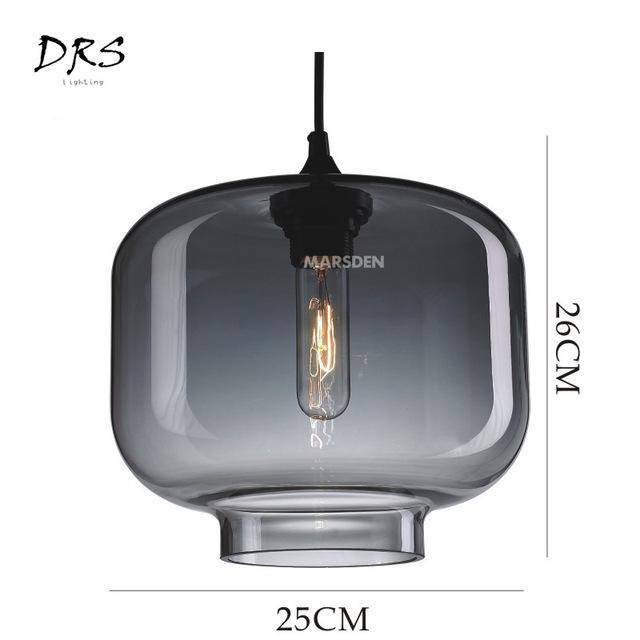 Scandinavian Glass Pendant Lights in Various Shapes