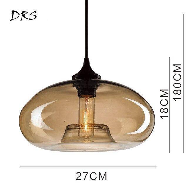 Scandinavian Glass Pendant Lights in Various Shapes