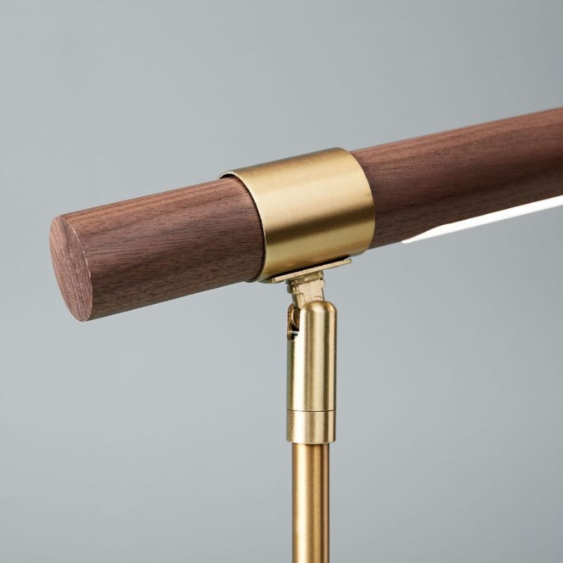 Gold LED Desk or Bedside Lamp with Protection