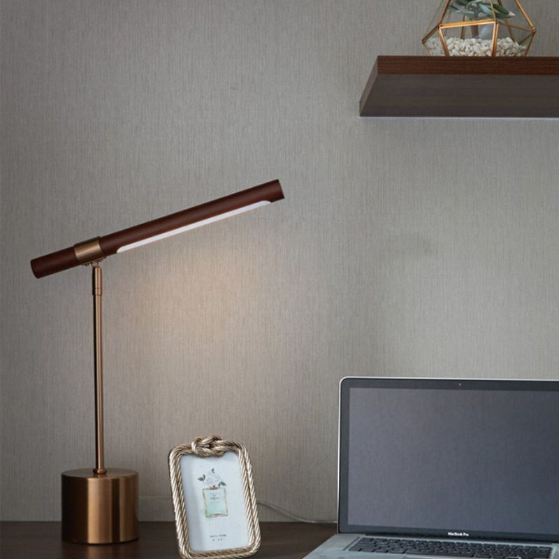 Gold LED Desk or Bedside Lamp with Protection
