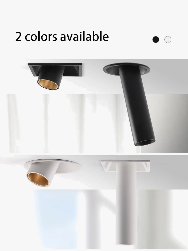 Adjustable Angle Long Tube LED Recessed Spotlights