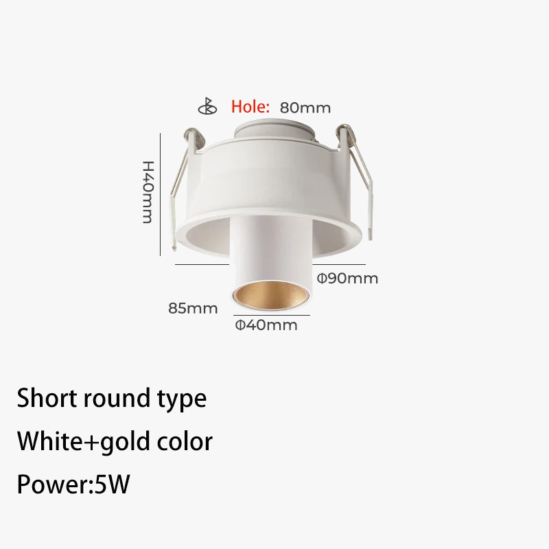 Adjustable Angle Long Tube LED Recessed Spotlights