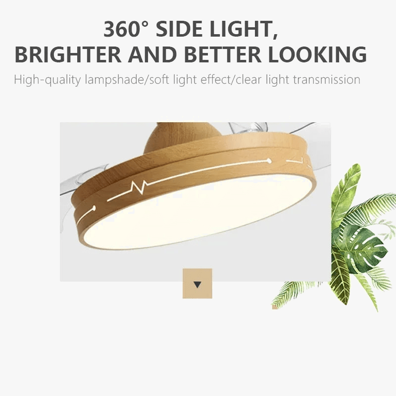 Quiet Control Ceiling Fan with Light Norenza