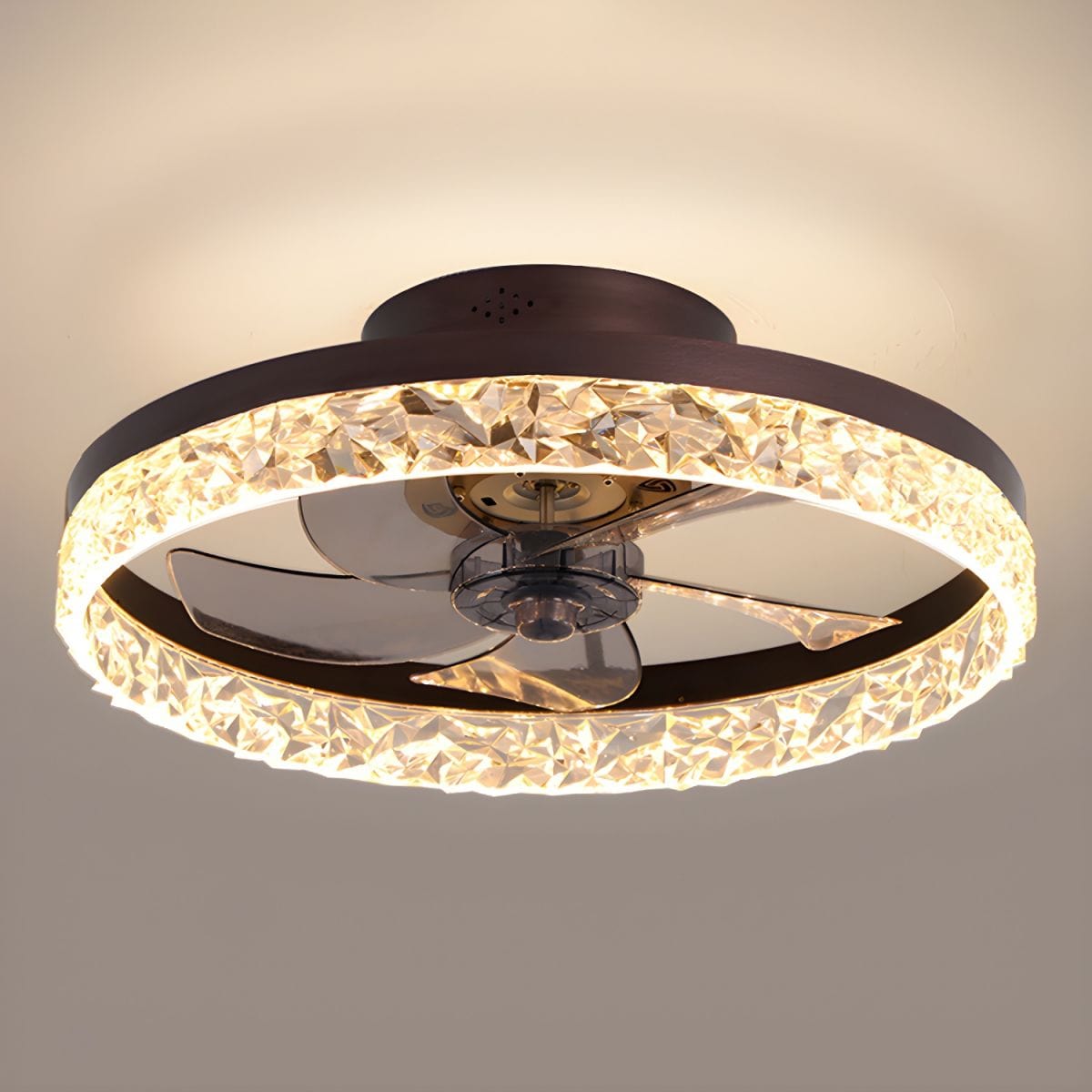 Quiet Decorative Ceiling Fan with Remote Control and Light Brown Norenza